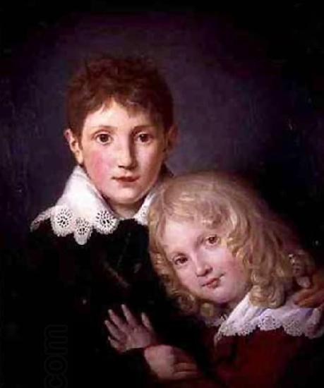 unknow artist Portrait of Paul and Alfred de Musset China oil painting art